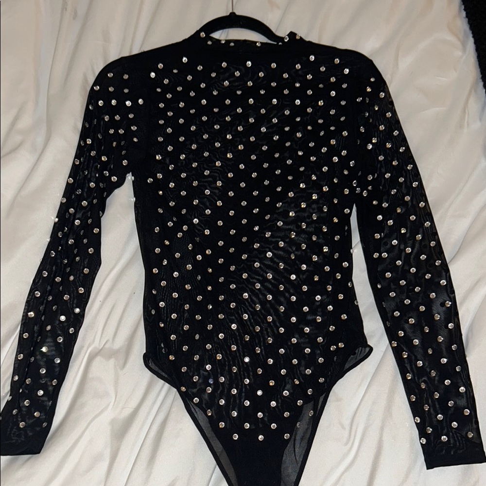 Black Studded Bodysuit